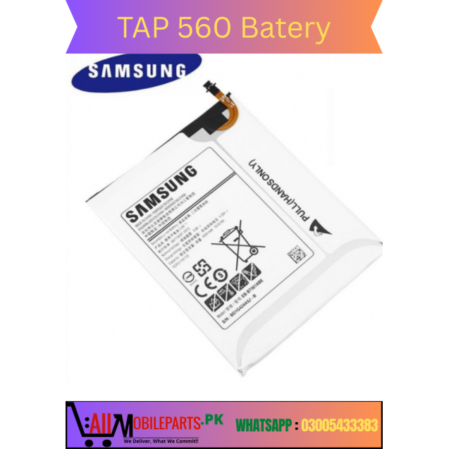 EB-BT560ABE Battery replacement For SAMSUNG Galaxy Tab E T560 T561 5000mAh Capacity _ White