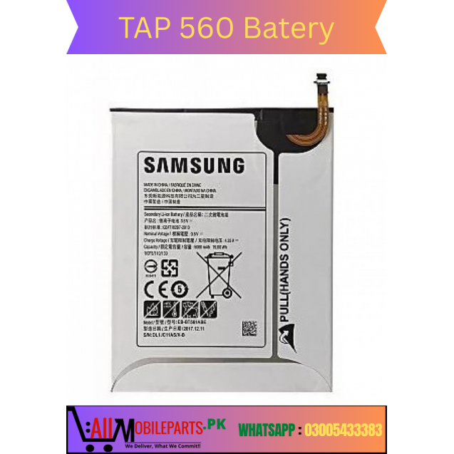 EB-BT560ABE Battery replacement For SAMSUNG Galaxy Tab E T560 T561 5000mAh Capacity _ White